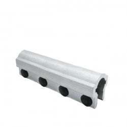 Łącznik wału nieregulowany aluminiowy 4 śruby l=120mm , wał 25,4mm ( 1" )