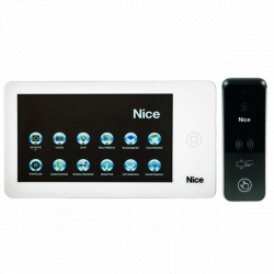 Nice PRO W PLUS B zestaw wideodomofonowy z czytnikiem kart i z dotykowym ekranem dla domu jednorodzinnego