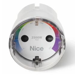 Nice PLUG-CONTROL E 301616330301 - włącznik w formie wtyczki do gniazdka, z pomiarem zużycia energii elektrycznej i unikalnym, krystalicznym pierścien